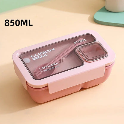 BentoGo Leak-Proof Bento Lunch Box with Cutlery – Microwave & Dishwasher Safe Food Container, 850 or 1100 ml, 4 Colors