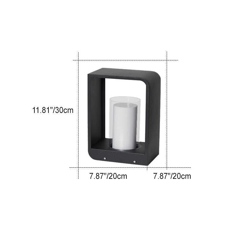 Modern Square Solar LED Outdoor Light – Waterproof Aluminum & Acrylic Wall Lamp, Warm White, Small, Medium or Large