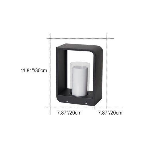 Modern Square Solar LED Outdoor Light – Waterproof Aluminum & Acrylic Wall Lamp, Warm White, Small, Medium or Large
