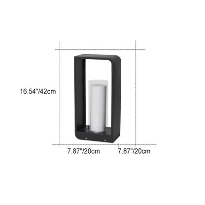 Modern Square Solar LED Outdoor Light – Waterproof Aluminum & Acrylic Wall Lamp, Warm White, Small, Medium or Large