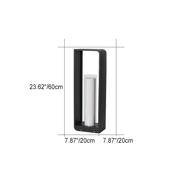 Modern Square Solar LED Outdoor Light – Waterproof Aluminum & Acrylic Wall Lamp, Warm White, Small, Medium or Large