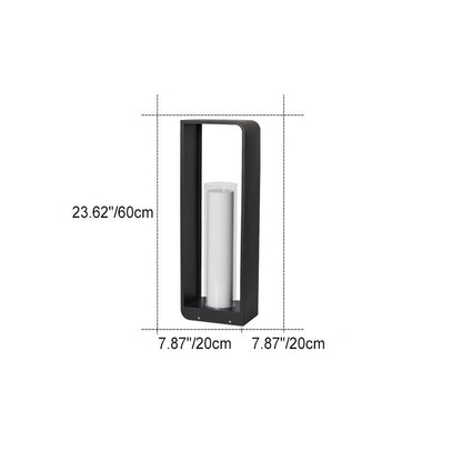 Modern Square Solar LED Outdoor Light – Waterproof Aluminum & Acrylic Wall Lamp, Warm White, Small, Medium or Large