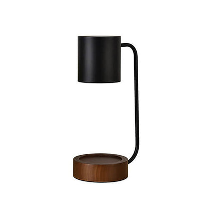 Japanese Minimalist Wood Table Lamp – Dimmable Bedside Lamp with Timer, Wood & Metal Design for Bedroom & Living Room
