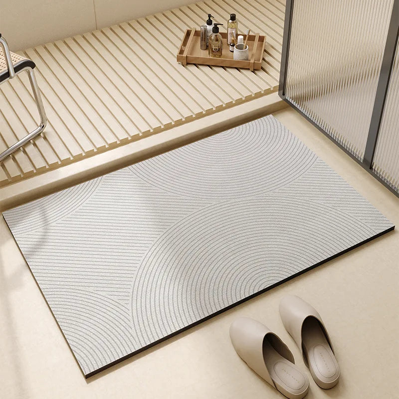 Super Absorbent Quick-Dry Bath Mat – Non-Slip Rubber Backed Bathroom Rug, Soft Washable Shower Mat