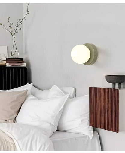 Macaron LED Wall Lamp – Modern Colorful Glass Mini Wall Sconce, Warm White Light for Bedroom, Hallway & Kids Room