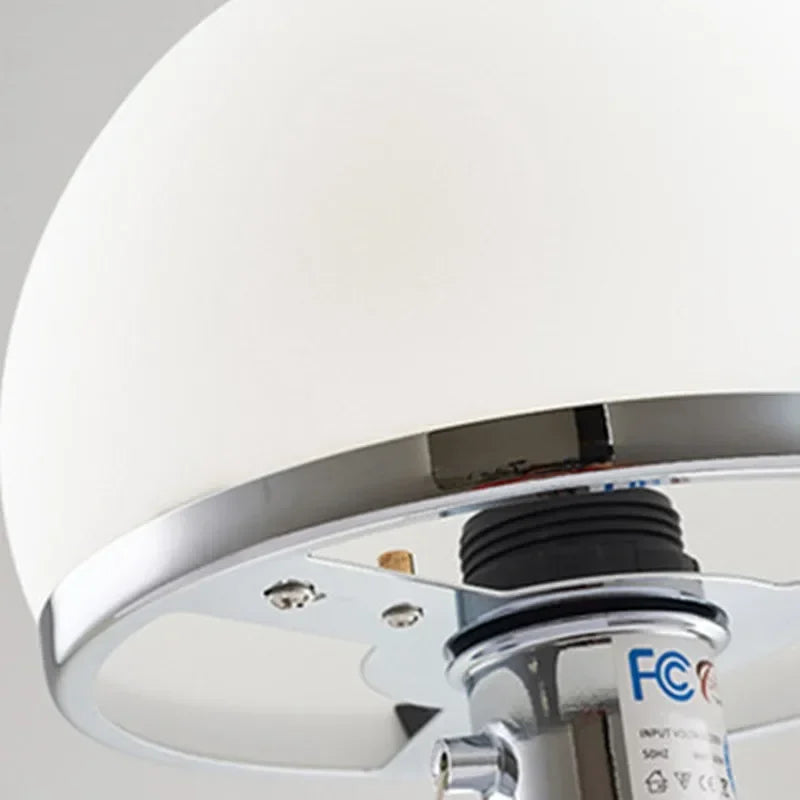 Bauhaus Frosted Glass Dome Table Lamp – Modern Nordic Designer Desk Lamp with Soft Warm Glow for Bedroom & Living Room