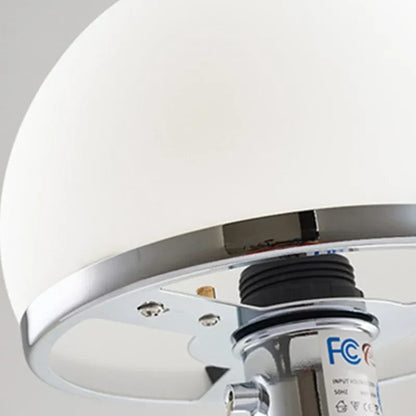Bauhaus Frosted Glass Dome Table Lamp – Modern Nordic Designer Desk Lamp with Soft Warm Glow for Bedroom & Living Room