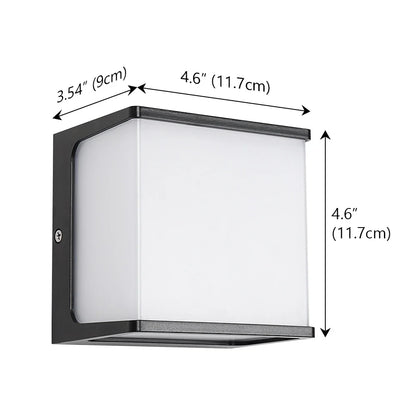 AeroCube Modern Outdoor Wall Light – IP65 Waterproof 8W LED Cube Sconce with Warm White Glow for Porch, Pathway & Patio