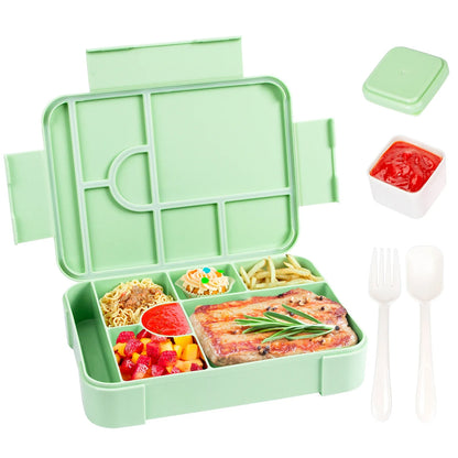 BentoMax 1330ml Large Leakproof Bento Lunch Box – 7-Section Microwave-Safe Food Container for School, Work & Travel, 7 Colors