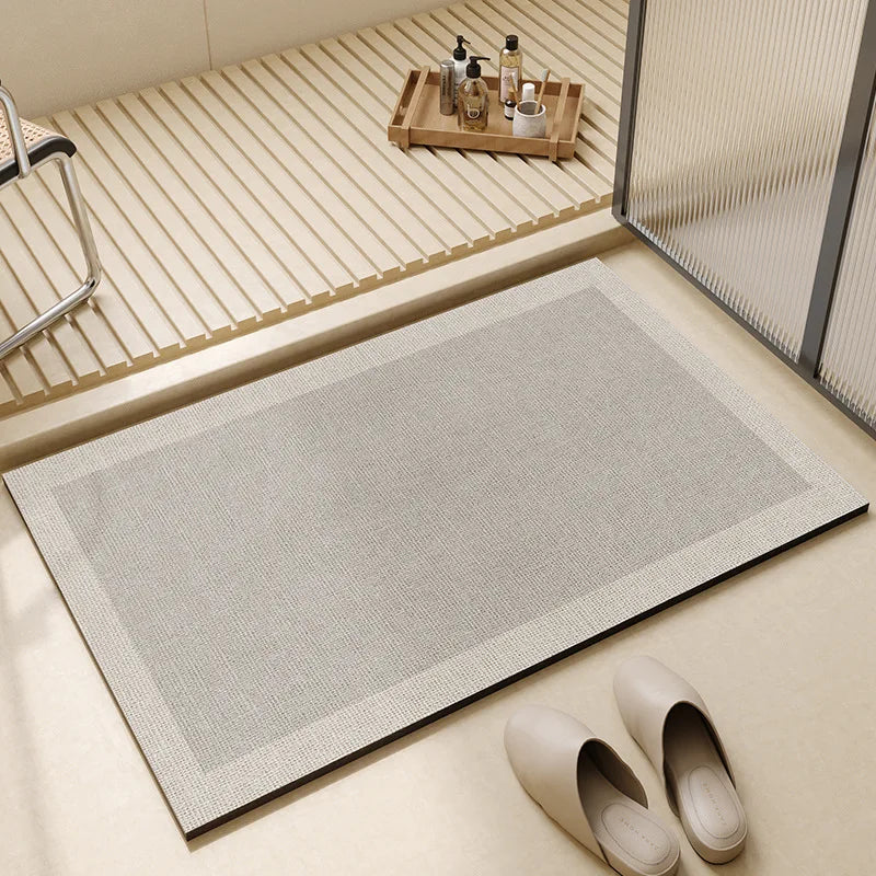 Super Absorbent Quick-Dry Bath Mat – Non-Slip Rubber Backed Bathroom Rug, Soft Washable Shower Mat