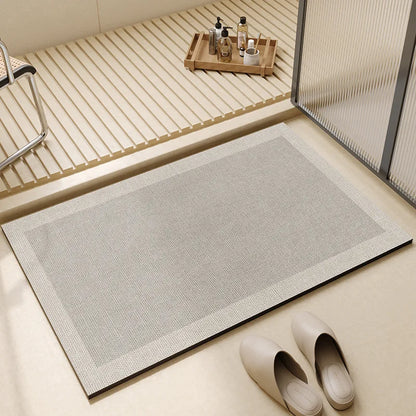 Super Absorbent Quick-Dry Bath Mat – Non-Slip Rubber Backed Bathroom Rug, Soft Washable Shower Mat