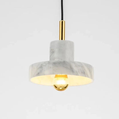 Natural Marble Stone Pendant Lamp – Postmodern Sculptural Hanging Light in Black, Dark Green or White Marble for Dining