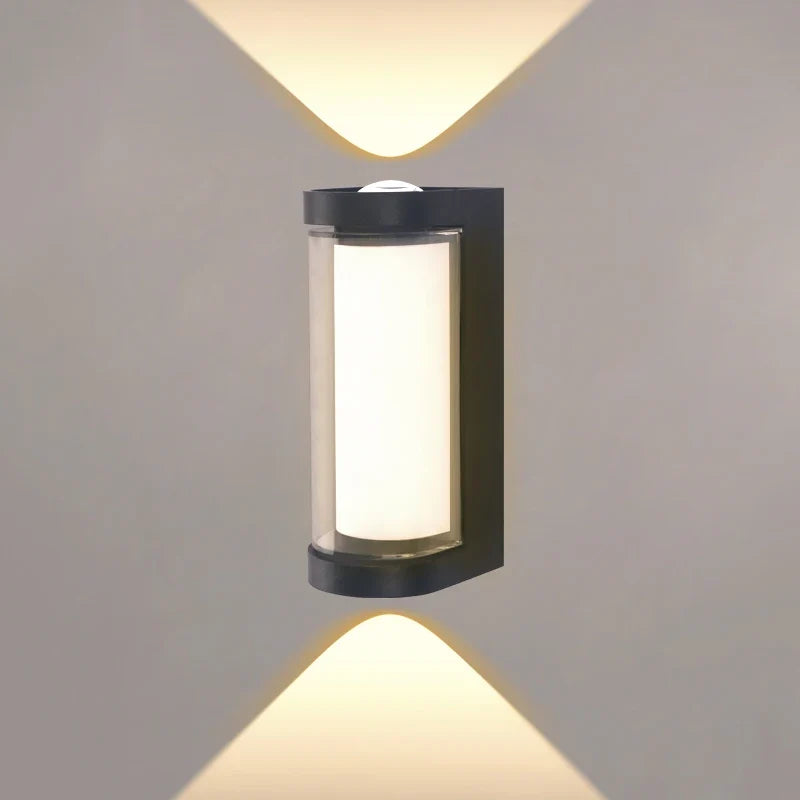 Modern Up & Down LED Wall Light – IP65 Waterproof Aluminum Indoor Outdoor Sconce, Square or Round, Warm or Cool White