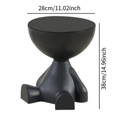 Cartoon Bear Side Table with Hidden Storage – Cute Modern Bear-Shaped End Table for Living Room, Bedroom & Kids Room