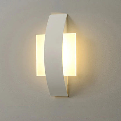 Modern Acrylic Sphere Wall Lamp – Minimalist Nordic Geometric Iron Panel LED Sconce, Round or Square, Warm or White Light