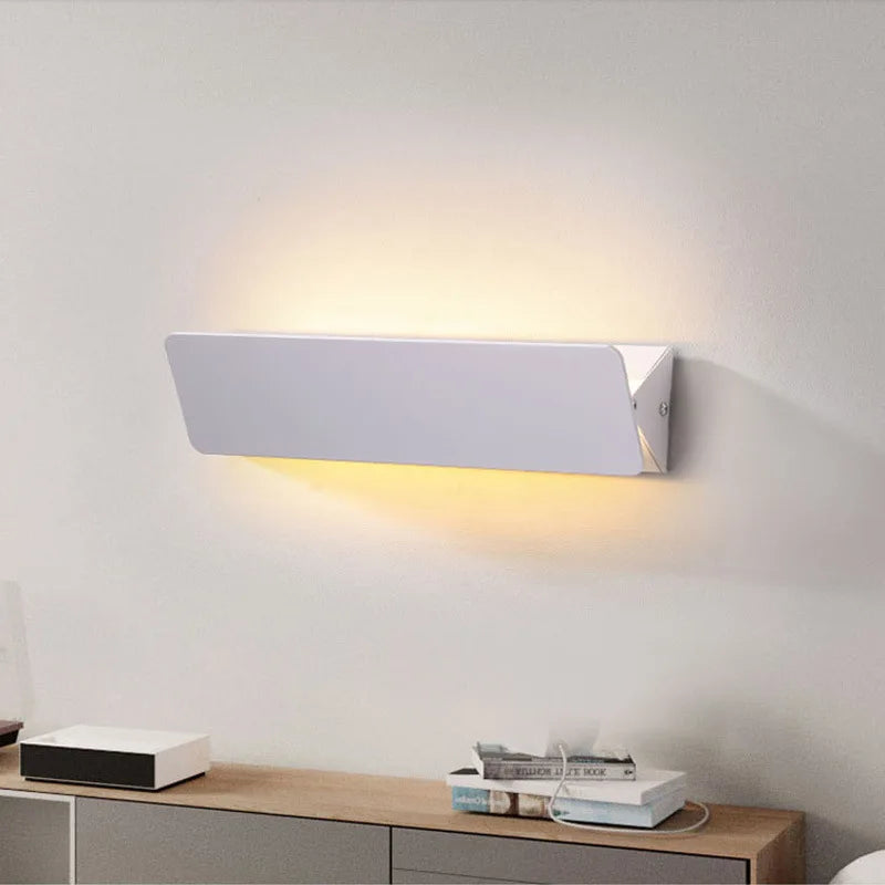 Modern Adjustable LED Swing Wall Lamp – Minimalist Aluminum Rectangular Wall Light, 5W to 16W, Warm or Cool White