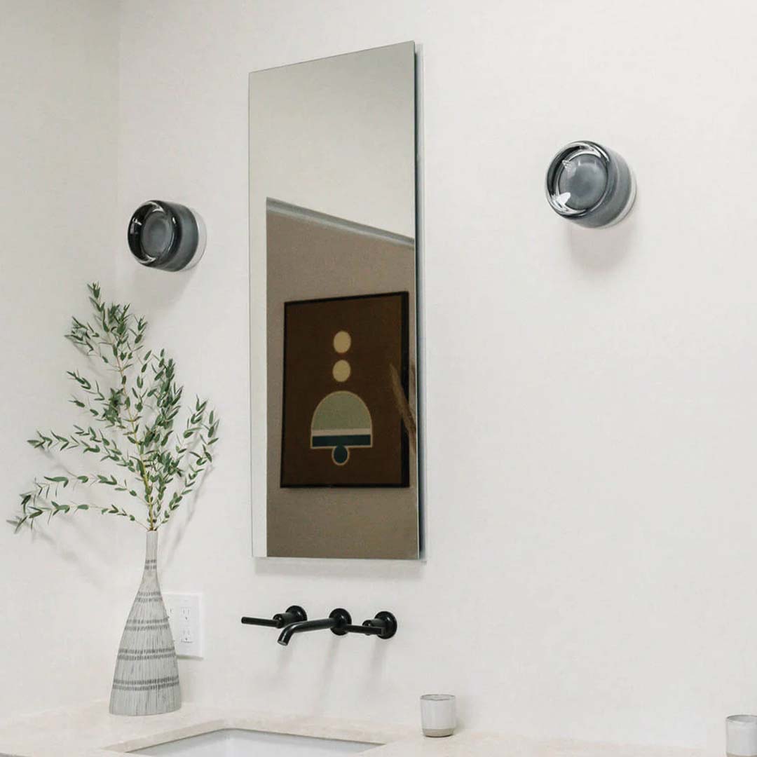 Solaria Modern LED Wall Sconce – Metal & Glass Wall Light with Adjustable 3000K to 6000K Color in White, Smoke Grey or Amber