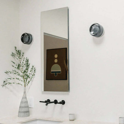 Solaria Modern LED Wall Sconce – Metal & Glass Wall Light with Adjustable 3000K to 6000K Color in White, Smoke Grey or Amber