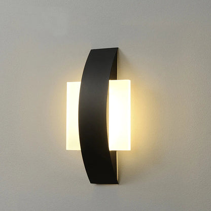 Modern Acrylic Sphere Wall Lamp – Minimalist Nordic Geometric Iron Panel LED Sconce, Round or Square, Warm or White Light