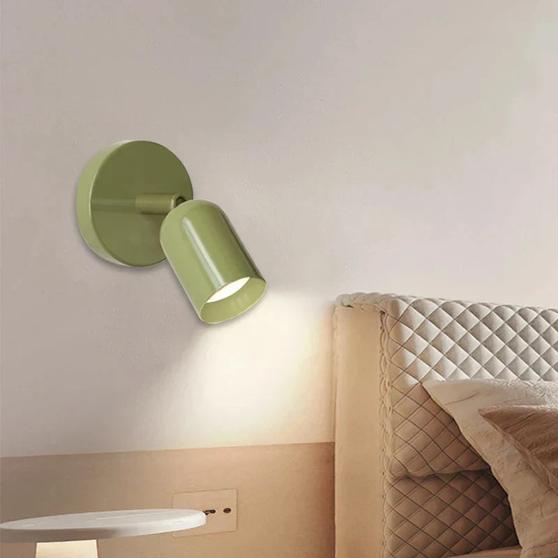 NordicLuxe Macaron LED Wall Light – Modern Minimalist Aluminum Wall Sconce, Warm or Cool White, Bedroom & Hallway Lamp