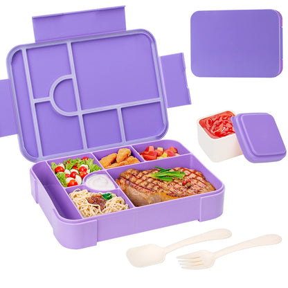 BentoMax 1330ml Large Leakproof Bento Lunch Box – 7-Section Microwave-Safe Food Container for School, Work & Travel, 7 Colors