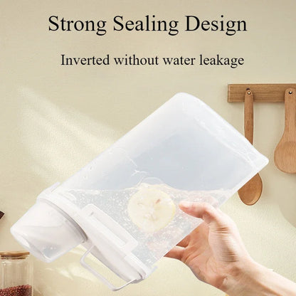 Airtight 2.5L Grain Storage Container – Rice, Cereal & Flour Dispenser with Measuring Cup, Moisture-Proof Pantry Organizer