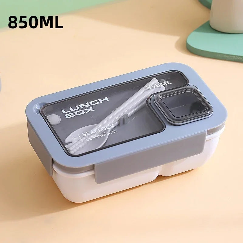 BentoGo Leak-Proof Bento Lunch Box with Cutlery – Microwave & Dishwasher Safe Food Container, 850 or 1100 ml, 4 Colors