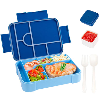 BentoMax 1330ml Large Leakproof Bento Lunch Box – 7-Section Microwave-Safe Food Container for School, Work & Travel, 7 Colors