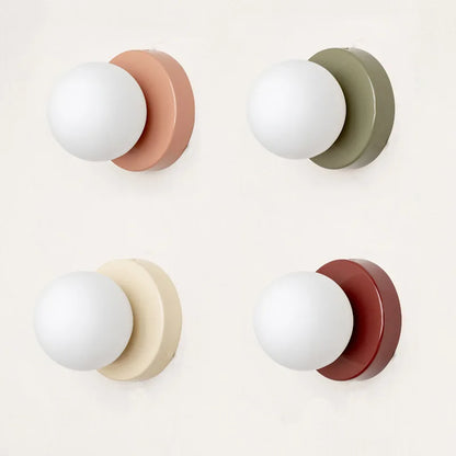 Macaron LED Wall Lamp – Modern Colorful Glass Mini Wall Sconce, Warm White Light for Bedroom, Hallway & Kids Room