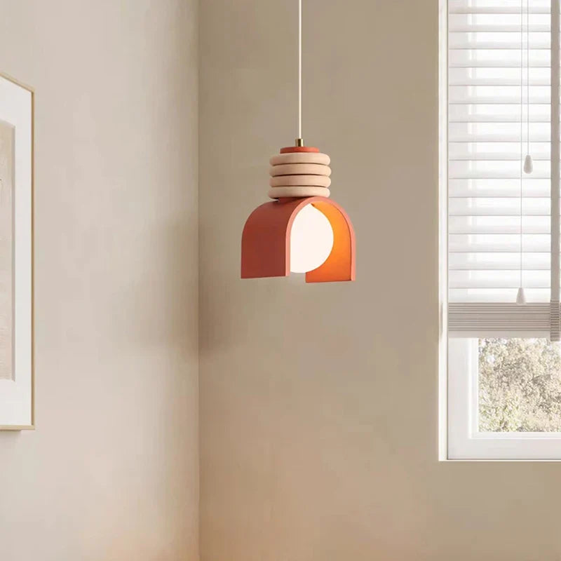 Japanese Wabi-Sabi Pendant Light – Minimalist Organic Resin Hanging Lamp, Warm Light for Dining Room, Bedroom & Living Room