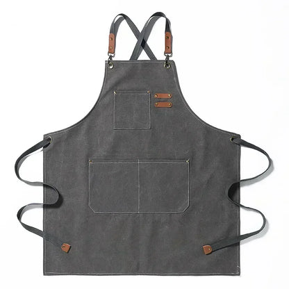 ProWear Premium Canvas Kitchen Apron – Heavy-Duty Unisex Chef, Barista & Workwear Utility Apron with Adjustable Straps