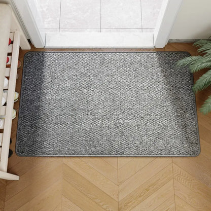 Faux Jute Outdoor Doormat – Non-Slip Rubber Backed Natural Woven Entrance Rug in Grey, White or Brown, 3 Sizes