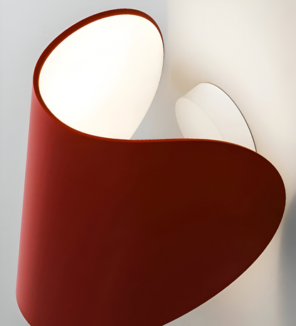 Twist Adjustable LED Wall Light – Modern Geometric Rotating Metal Wall Lamp in Black, White, Blue or Red for Bedside Reading