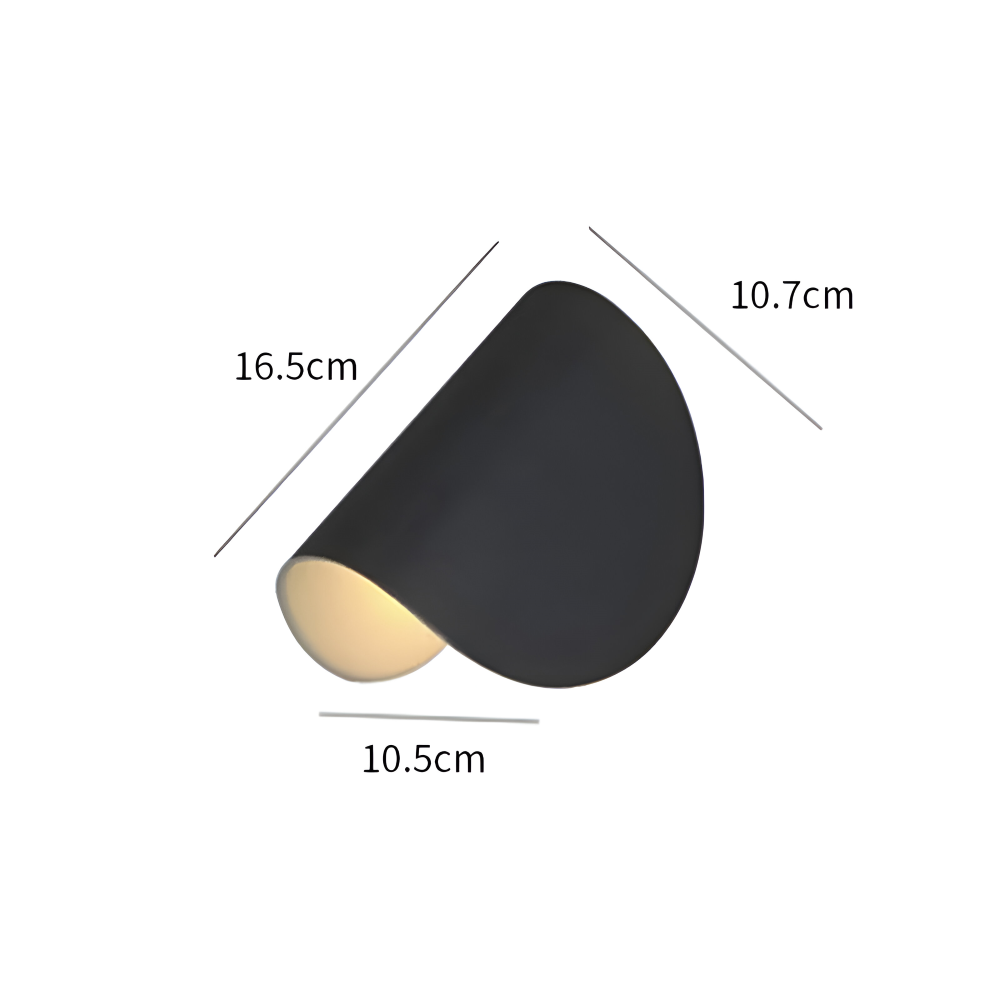 Twist Adjustable LED Wall Light – Modern Geometric Rotating Metal Wall Lamp in Black, White, Blue or Red for Bedside Reading