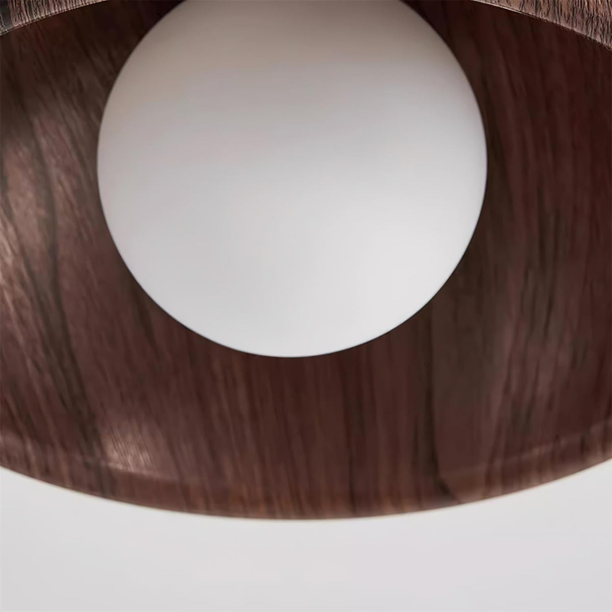 Albanora Modern Minimalist Wooden LED Ceiling Lamp – Low-Glare Warm White Flush Mount Light in Walnut or Natural Wood