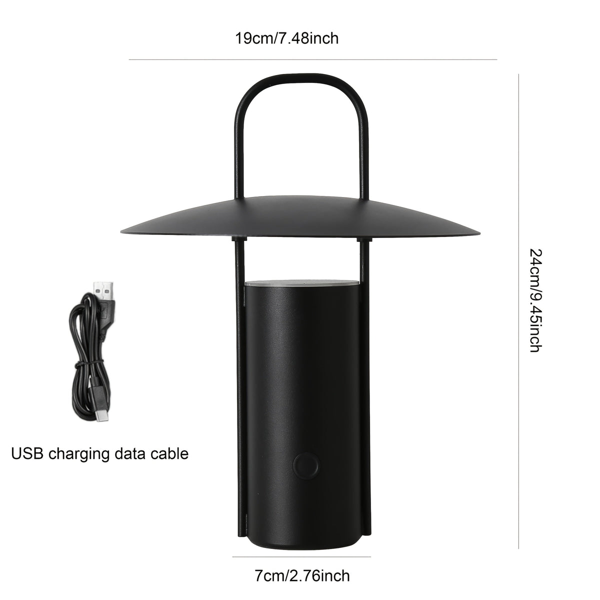 Wireless LED Touch Table Lamp – USB Rechargeable 2000mAh Metal Cordless Lamp with Dimmable Light for Bedside & Dining Table