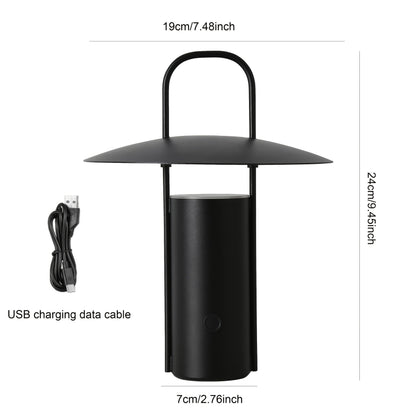 Wireless LED Touch Table Lamp – USB Rechargeable 2000mAh Metal Cordless Lamp with Dimmable Light for Bedside & Dining Table