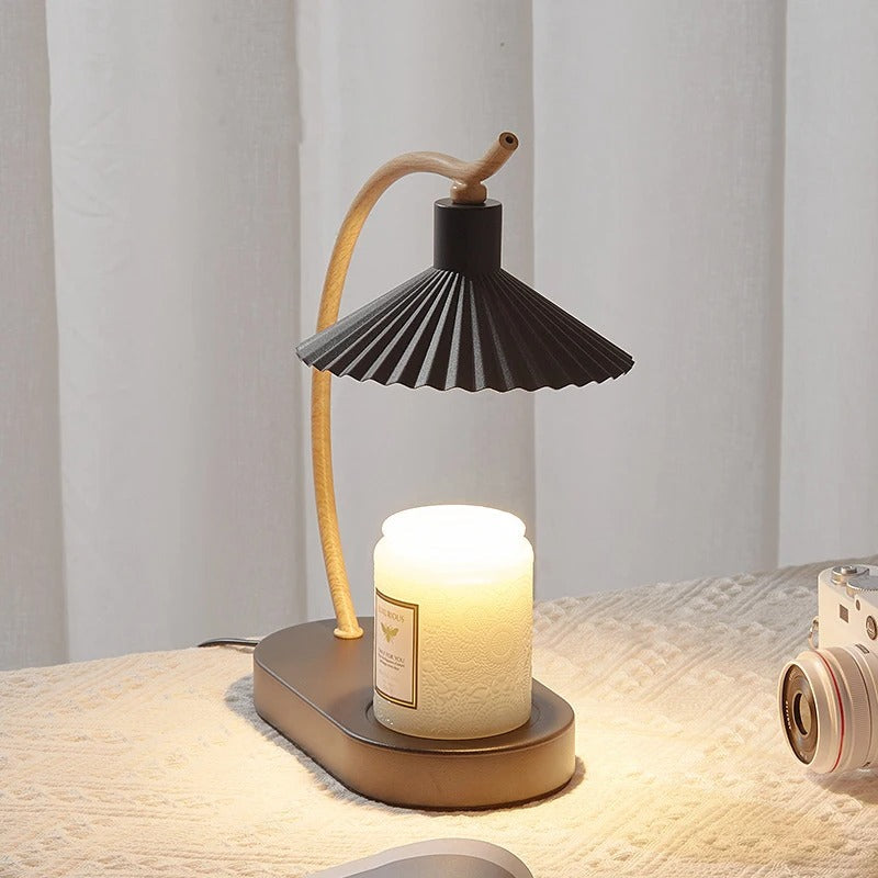 Vanessa Candle Warmer Lamp – Flameless Nordic Candle Melter with LED Bulb, Cozy Home Fragrance Lamp in White or Black