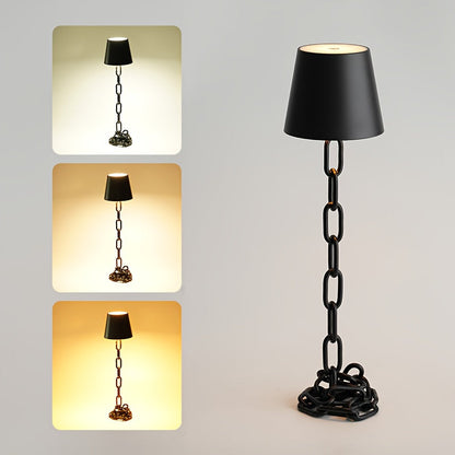 Modern Chain-Link Rechargeable Table Lamp – Sculptural Metal Chain Cordless Touch-Control LED Desk & Bedside Light
