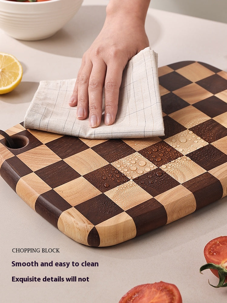 Handmade Acacia Checkerboard Cutting Board – view 3