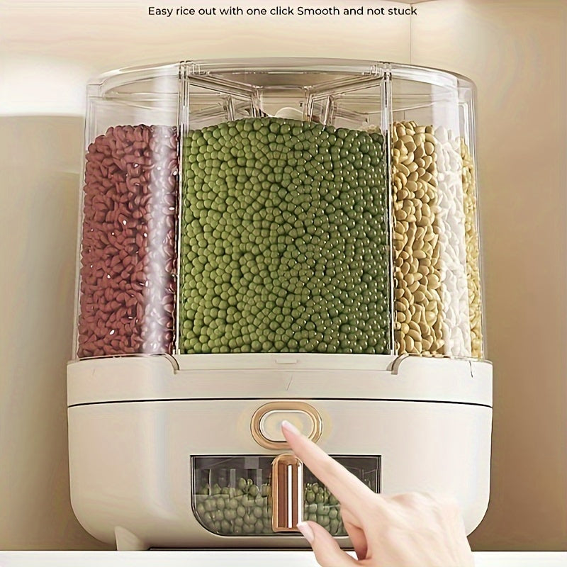 Rotating Airtight Food Storage Dispenser – 360° Large-Capacity Grain, Rice & Cereal Container for Kitchen Pantry, 2 Sizes