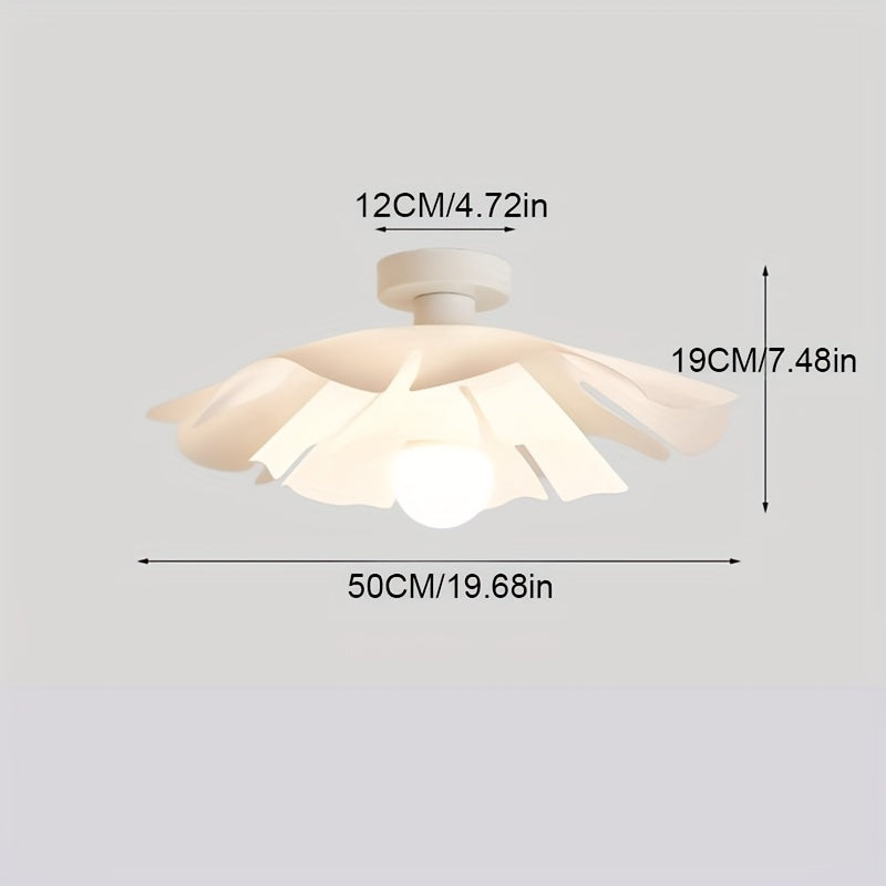 Rose Petal Floral Ceiling Light – Modern Semi-Flush Romantic Flower Lamp, 33 to 50 cm for Bedroom, Hallway & Living Room