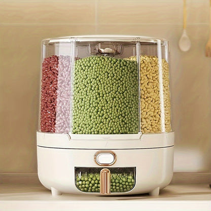Rotating Airtight Food Storage Dispenser – 360° Large-Capacity Grain, Rice & Cereal Container for Kitchen Pantry, 2 Sizes