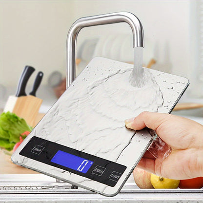 15kg Digital Kitchen Scale – USB Rechargeable Precision Food Scale with 1g Accuracy, Tare & Unit Conversion for Baking & Cooking