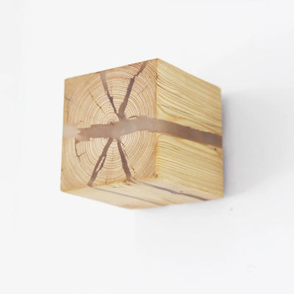 WoodAura Hand-Carved Solid Wood & Resin LED Wall Light – One-of-a-Kind Artistic Wall Lamp or Table Lamp, Plug-In Option