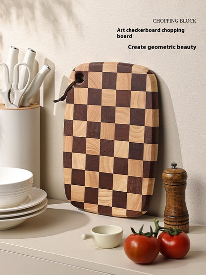 Handmade Acacia Checkerboard Cutting Board – view 2