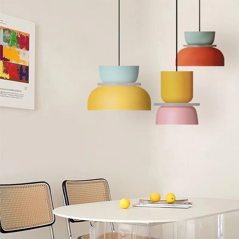 Chico Pastel LED Pendant Lamp – Playful Nordic Colorful Hanging Light with Warm White Glow, 10 Styles for Kitchen & Kids Room