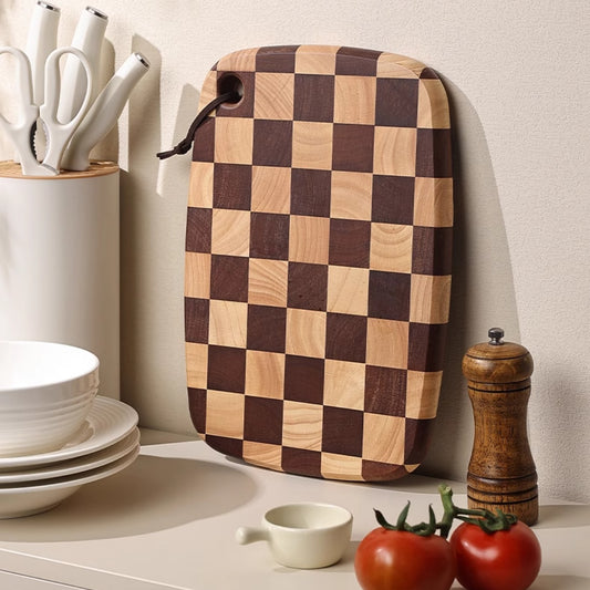 Handmade Acacia Checkerboard Cutting Board