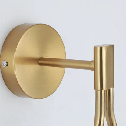 Modern Droplet Teardrop Wall Light – Frosted Glass Globe with Brushed Brass or Black Frame, Contemporary Accent Sconce
