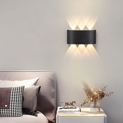 Modern Dual-Beam Up & Down LED Wall Light – IP55 Waterproof Indoor Outdoor Sconce, Warm or Cool White for Porch & Patio